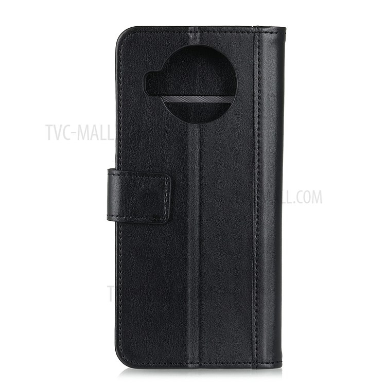 Smooth-surface Leather Protector Stand Wallet Case for Xiaomi Mi 10T Lite 5G - Black-3