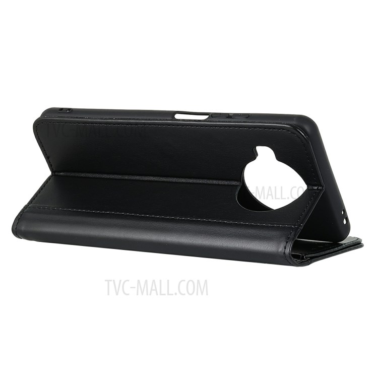 Smooth-surface Leather Protector Stand Wallet Case for Xiaomi Mi 10T Lite 5G - Black-4