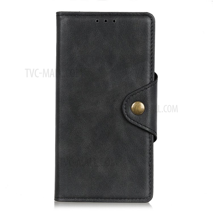 Brass Magnetic Clasp Wallet Flip Leather Phone Case for Xiaomi Mi 10T Lite 5G - Black-2