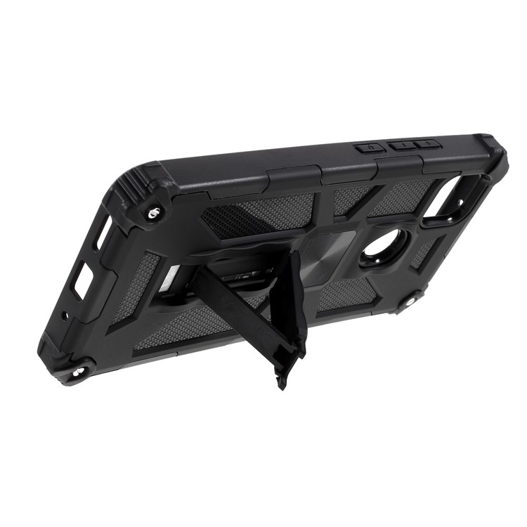 PC + TPU + Metal Phone Shockproof Protective Shell for Xiaomi Redmi 9C - Black-10