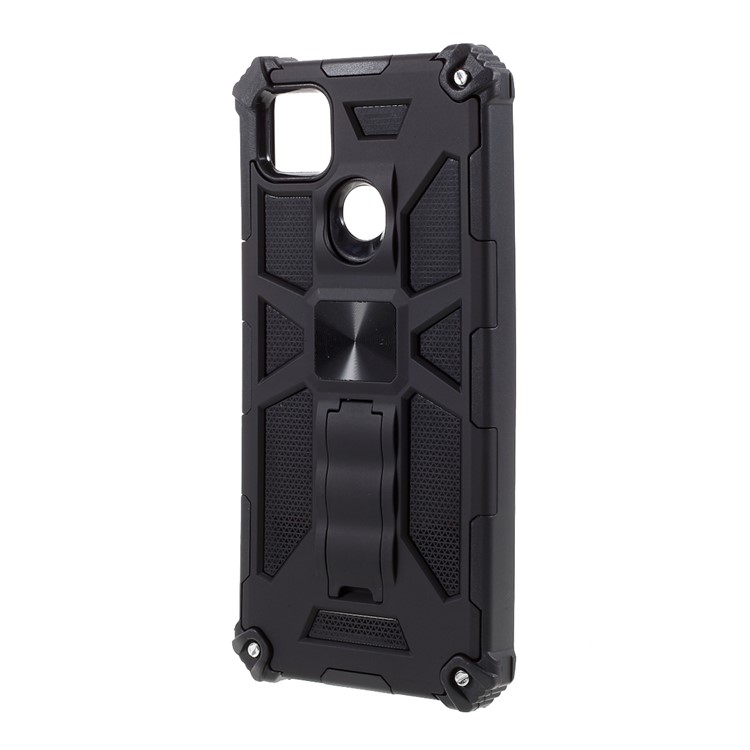 PC + TPU + Metal Phone Shockproof Protective Shell for Xiaomi Redmi 9C - Black-2