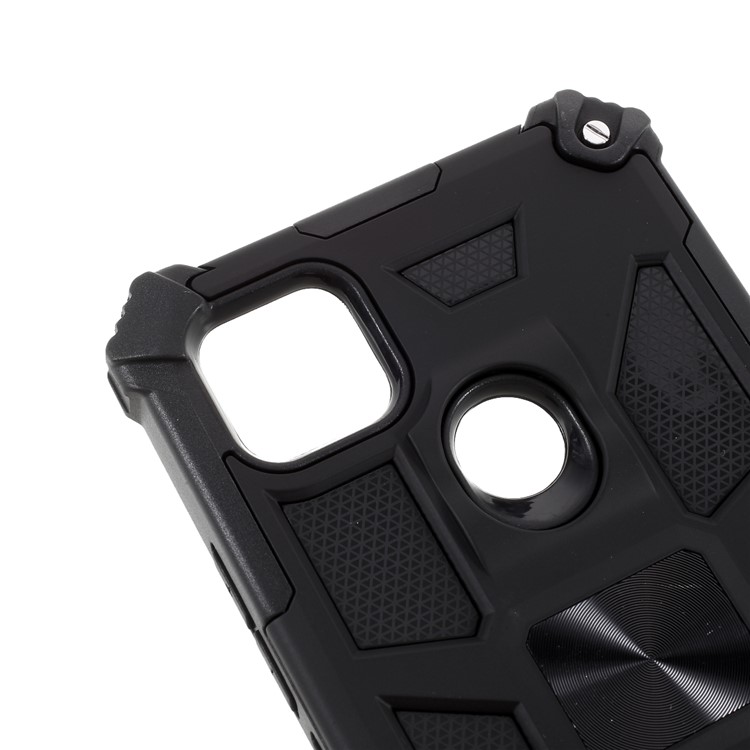PC + TPU + Metal Phone Shockproof Protective Shell for Xiaomi Redmi 9C - Black-8