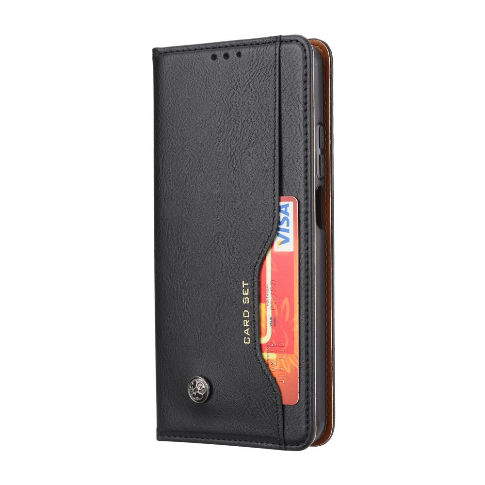 Magnetic Leather Cover Wallet Stand Phone Shell with Inner Wallet and Outer Card Holder for Xiaomi Mi 10T Lite 5G - Black-2