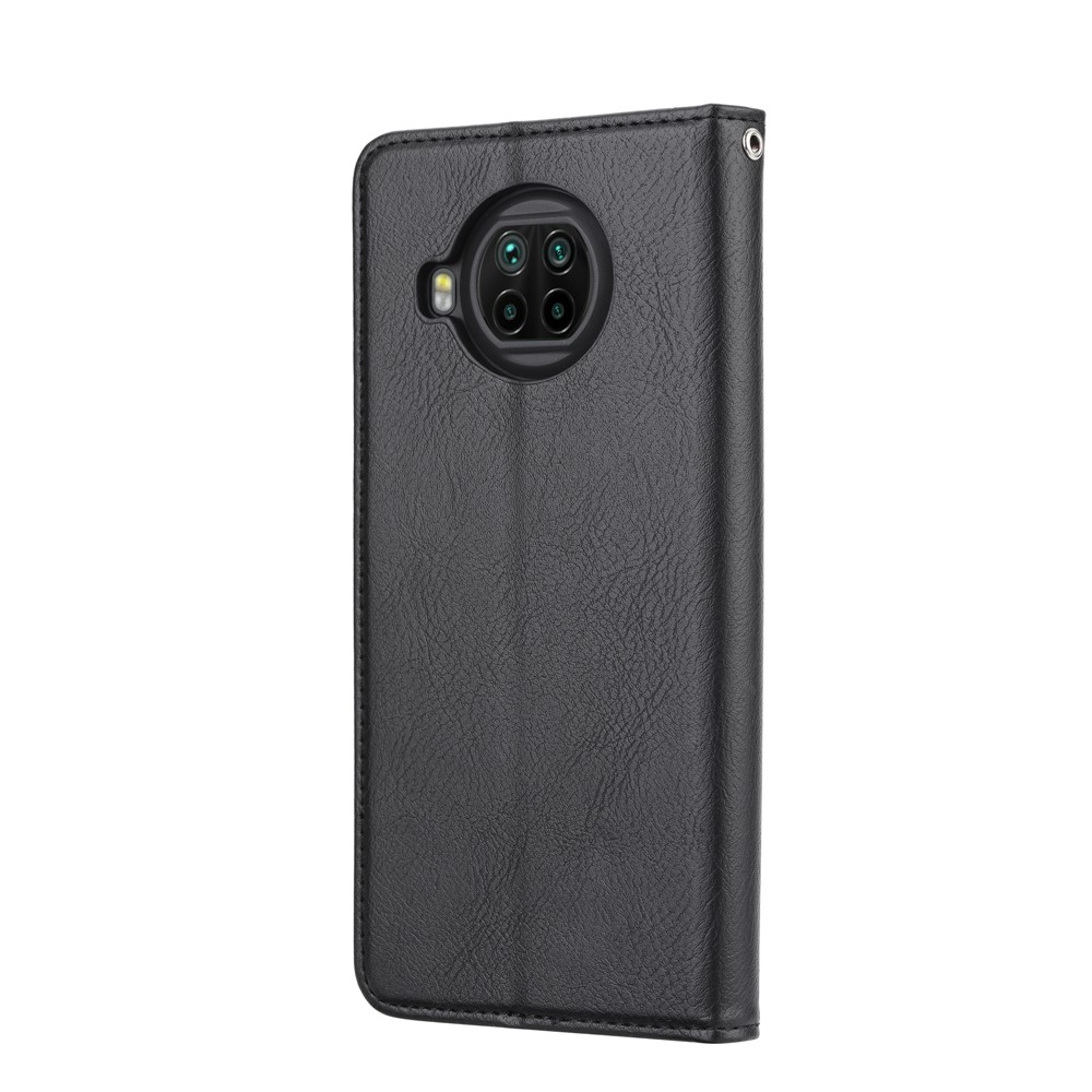 Magnetic Leather Cover Wallet Stand Phone Shell with Inner Wallet and Outer Card Holder for Xiaomi Mi 10T Lite 5G - Black-3