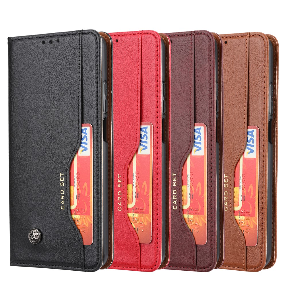 Magnetic Leather Cover Wallet Stand Phone Shell with Inner Wallet and Outer Card Holder for Xiaomi Mi 10T Lite 5G - Black-4