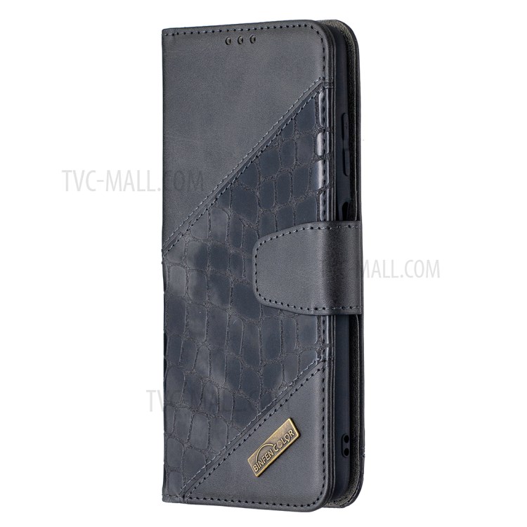 BF04 Splicing Crocodile Texture Wallet Stand Leather Case for Xiaomi Poco X3 / Poco X3 NFC - Black-2