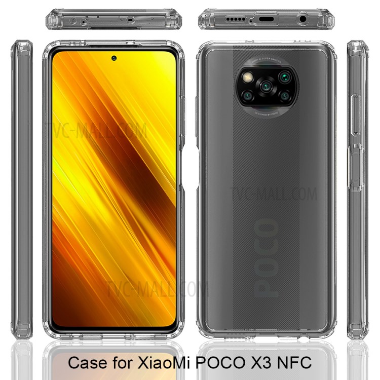 Clear Shockproof Acrylic+TPU Hybrid Case for Xiaomi Poco X3 NFC-2