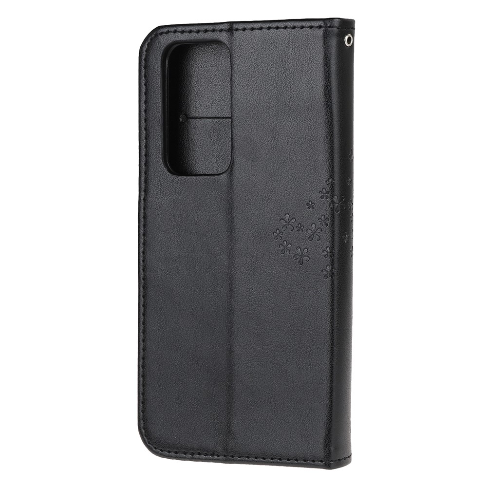 Imprint Tree Owl PU Leather Wallet Case for Xiaomi Mi 10T Pro 5G / Mi 10T 5G - Black-2