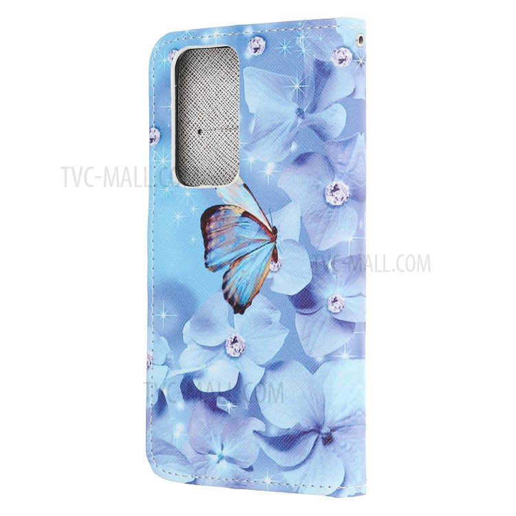 Cross Texture Pattern Printing Leather Wallet Stand Cover with Strap for Xiaomi Mi 10T 5G / Mi 10T Pro 5G - Butterfly-2