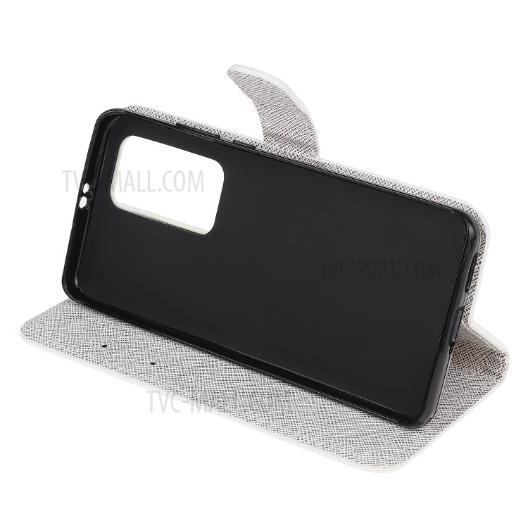 Cross Texture Pattern Printing Leather Wallet Stand Cover with Strap for Xiaomi Mi 10T 5G / Mi 10T Pro 5G - Butterfly-3