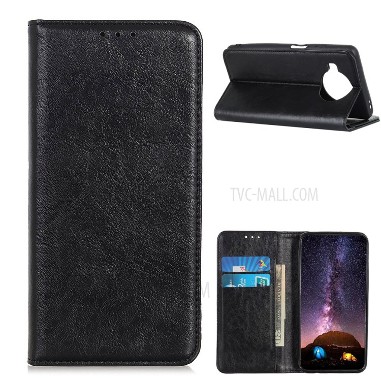 Crazy Horse Wallet for Xiaomi Mi 10T Lite 5G Auto-absorbed Leather Case - Black-1