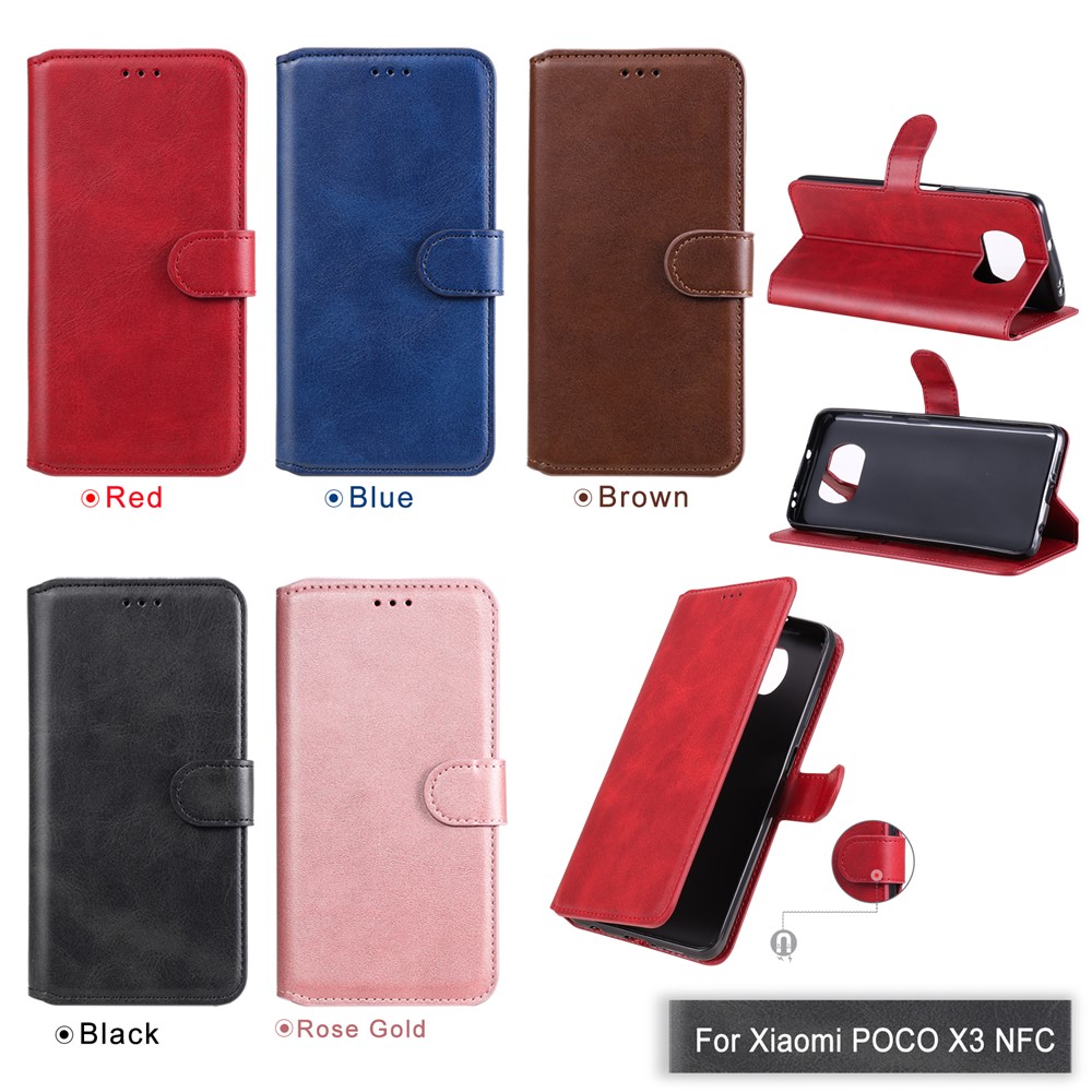 New Arrival Classic Flip Leather Wallet Stand Phone Case for Xiaomi Poco X3/Poco X3 NFC - Black-12