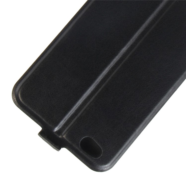 For Xiaomi Mi 5c Crazy Horse PU Leather Vertical Flip Case with Card/Photo Slot - Black-3