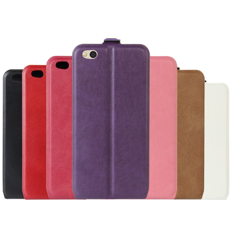 For Xiaomi Mi 5c Crazy Horse PU Leather Vertical Flip Case with Card/Photo Slot - Black-6