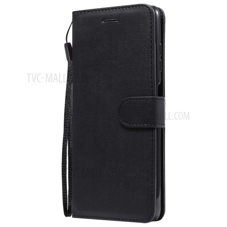 TPU + PU Leather Wallet Stand Case + Handy Strap for Xiaomi Poco X3/Poco X3 NFC - Black-2
