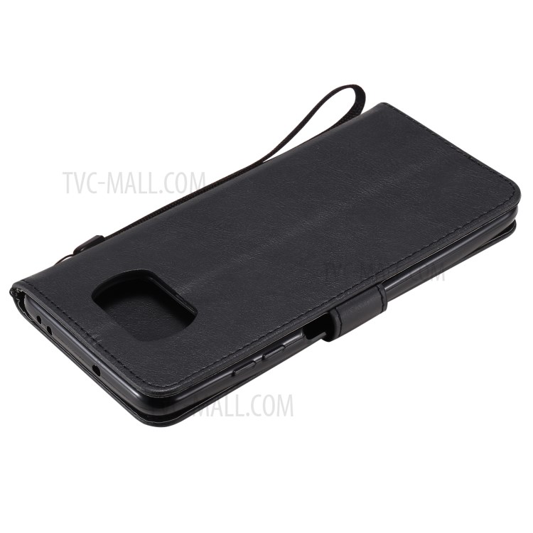 TPU + PU Leather Wallet Stand Case + Handy Strap for Xiaomi Poco X3/Poco X3 NFC - Black-6