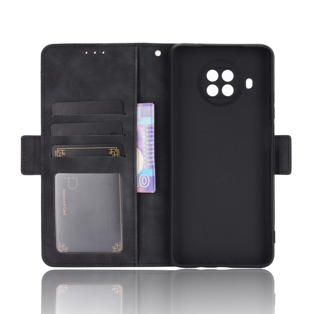 Leather Card Slots + Cash Pocket + Stand Phone Cover Shell for Xiaomi Mi 10T Lite 5G - Black-3