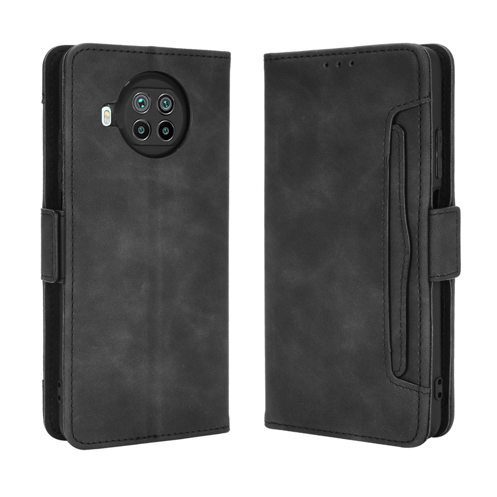 Leather Card Slots + Cash Pocket + Stand Phone Cover Shell for Xiaomi Mi 10T Lite 5G - Black-7