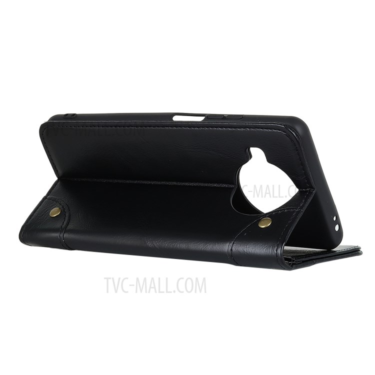 Auto-absorbed Magnetic Leather Cover for Xiaomi Mi 10T Lite 5G Wallet Stand Shell - Black-4