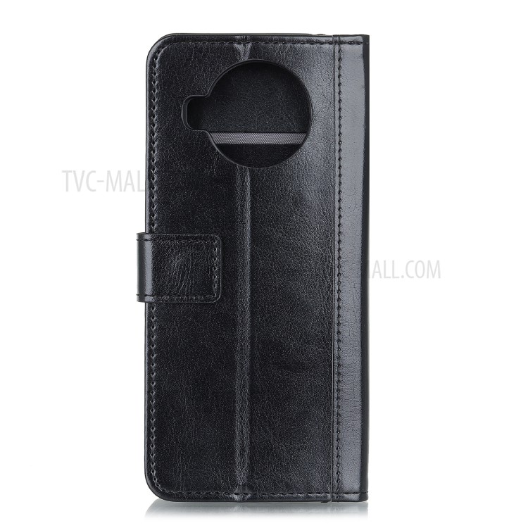 Rivet Decor for Xiaomi Mi 10T Lite 5G Crazy Horse Leather Wallet Protective Cover - Black-2