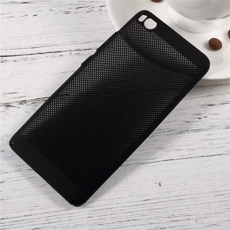 For Xiaomi Mi 5s Heat Dissipation Hollow-out Design Rubberized Plastic Phone Case - Black-1