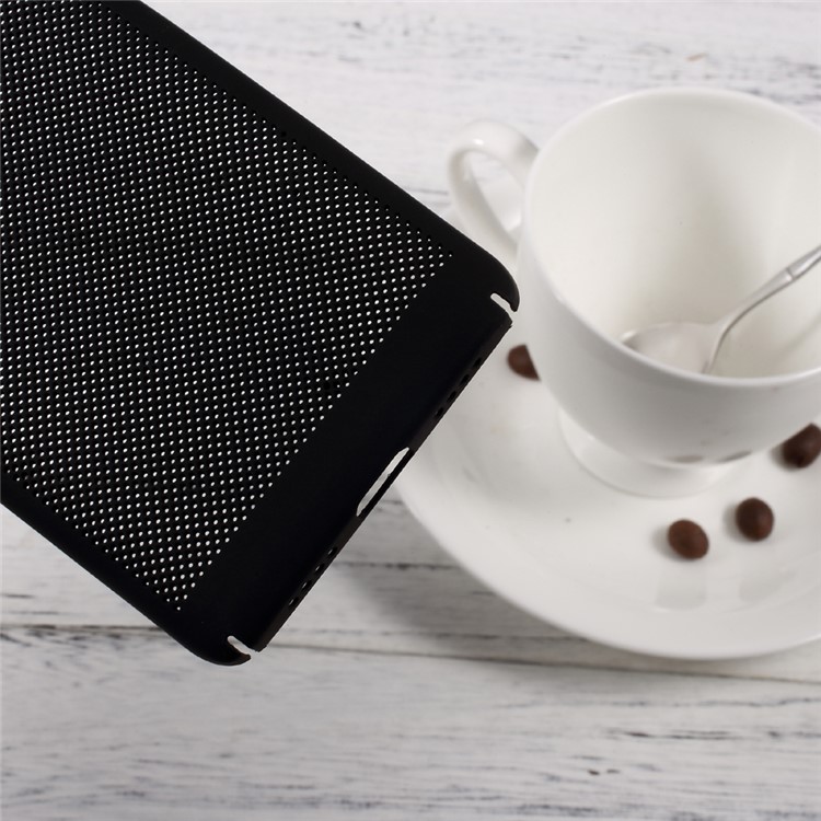 For Xiaomi Mi 5s Heat Dissipation Hollow-out Design Rubberized Plastic Phone Case - Black-5