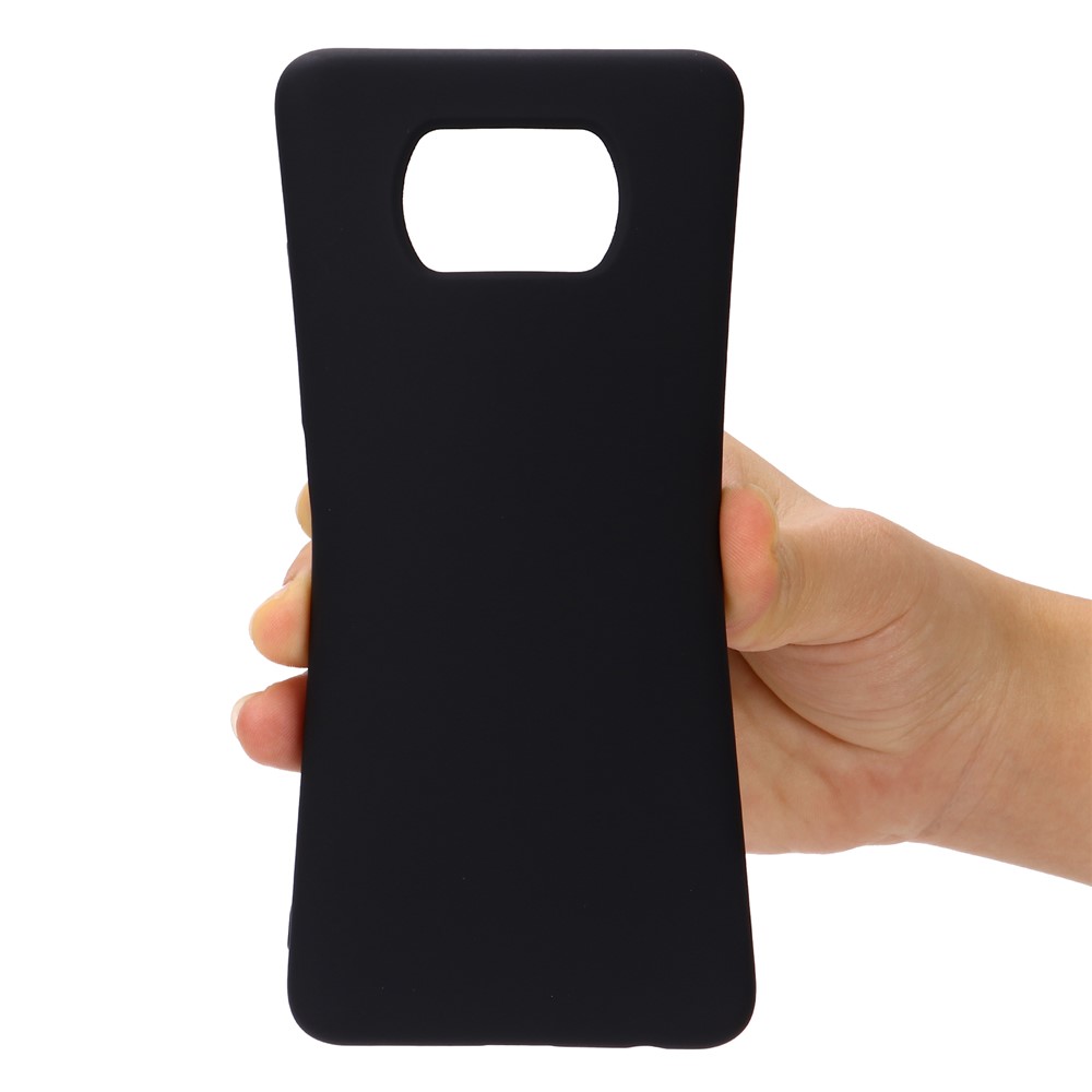 Capa Protetora De Silicone Líquido Com Alça Para Xiaomi Poco X3 / X3 Nfc - Preto