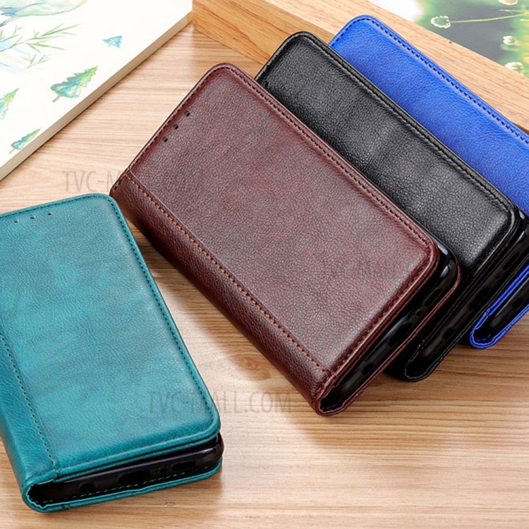 Automatic Absorption Litchi Texture Split Leather Wallet Case for Xiaomi Mi 10T Lite 5G - Black-11