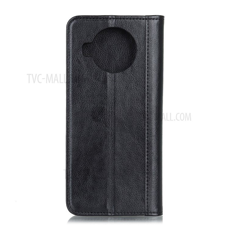 Automatic Absorption Litchi Texture Split Leather Wallet Case for Xiaomi Mi 10T Lite 5G - Black-2