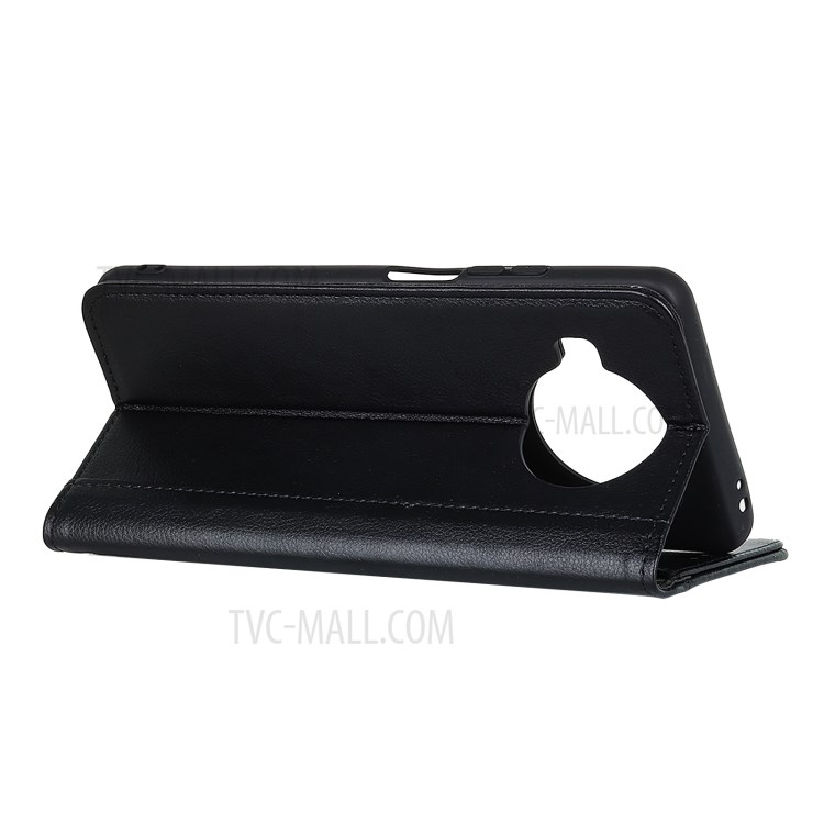 Automatic Absorption Litchi Texture Split Leather Wallet Case for Xiaomi Mi 10T Lite 5G - Black-3