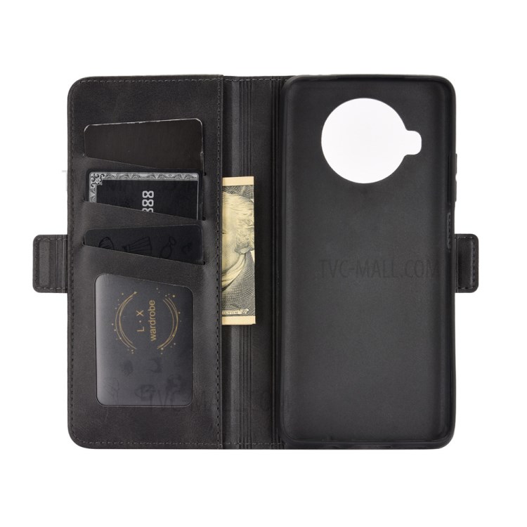 Double Side Magnetic Clasp Leather Protective Case for Xiaomi Mi 10T Lite 5G - Black-2