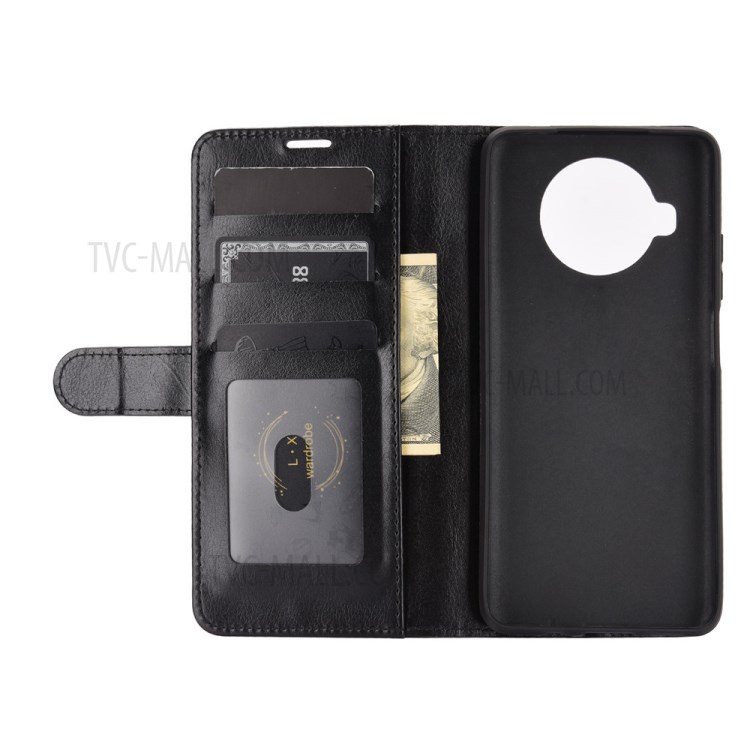 Crazy Horse Texture Leather Phone Case with Wallet + Stand for Xiaomi Mi 10T Lite 5G - Black-4