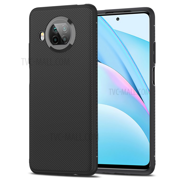Jazz Series Textura Textura Ultra Fino Macio TPU Capa De Volta Para Xiaomi Mi 10T Lite 5G - Preto-2