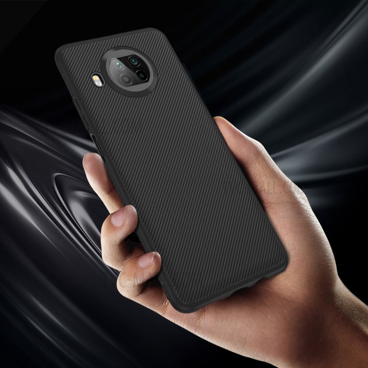Jazz Series Textura Textura Ultra Fino Macio TPU Capa De Volta Para Xiaomi Mi 10T Lite 5G - Preto-4
