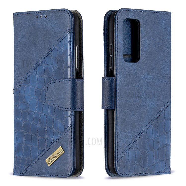 BF04 Splicing Crocodile Texture Wallet Stand Leather Cover for Xiaomi Mi 10T 5G / Mi 10T Pro 5G / Redmi K30S - Blue-4