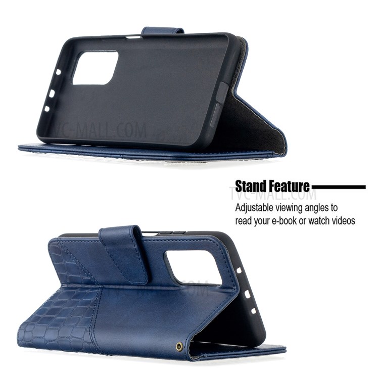 BF04 Splicing Crocodile Texture Wallet Stand Leather Cover for Xiaomi Mi 10T 5G / Mi 10T Pro 5G / Redmi K30S - Blue-5