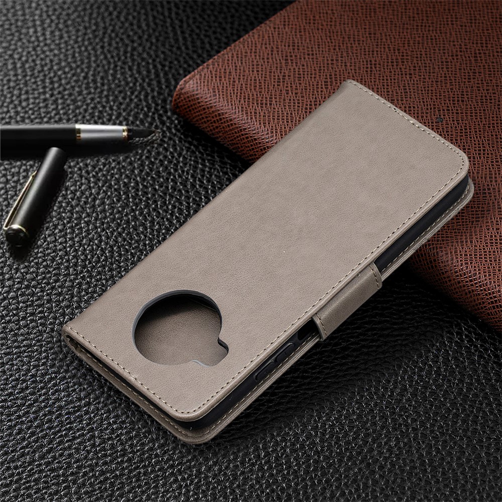 Imprint Butterflies Pattern Wallet Stand Leather Cover for Xiaomi Mi 10T Lite 5G - Grey-8