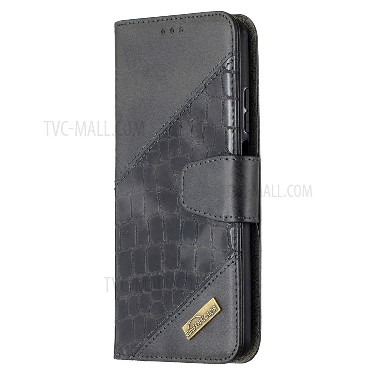 BF04 Splicing Crocodile Texture Wallet Stand Leather Case for Xiaomi Mi 10T Lite 5G - Black-2