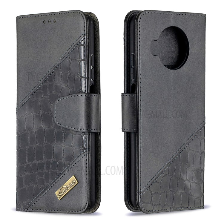 BF04 Splicing Crocodile Texture Wallet Stand Leather Case for Xiaomi Mi 10T Lite 5G - Black-4
