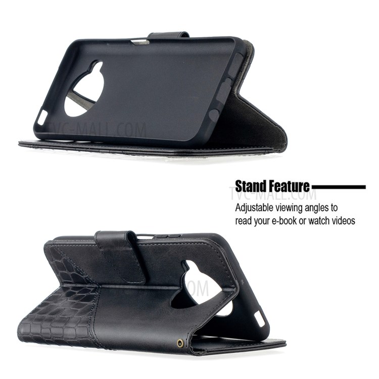 BF04 Splicing Crocodile Texture Wallet Stand Leather Case for Xiaomi Mi 10T Lite 5G - Black-5