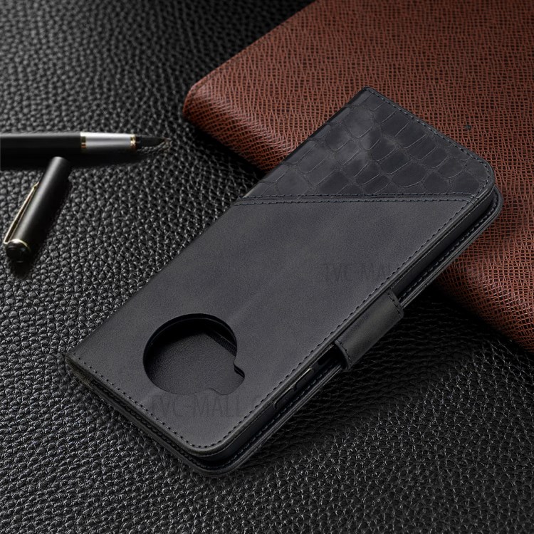 BF04 Splicing Crocodile Texture Wallet Stand Leather Case for Xiaomi Mi 10T Lite 5G - Black-8