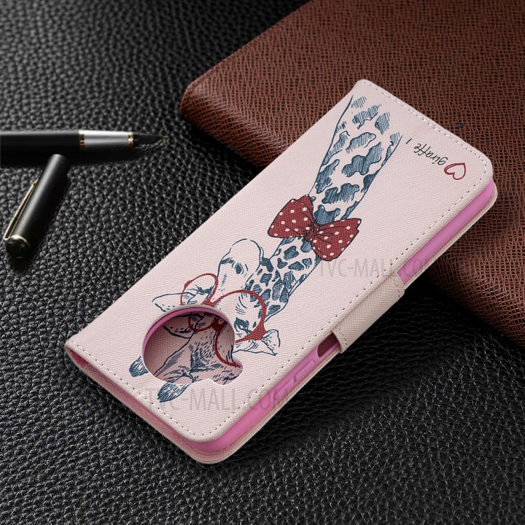 Cubierta De Impresión De Patrón De Estilo Caliente Para Xiaomi MI 10T Lite 5G Caja De Cuero De La Cartera - Adorable Jirafa-8