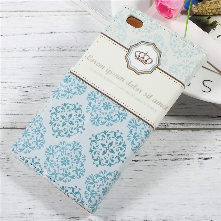 Pattern Printing Leather Magnetic Wallet Protective Shell for Xiaomi Mi 5c - Damask Flower-2