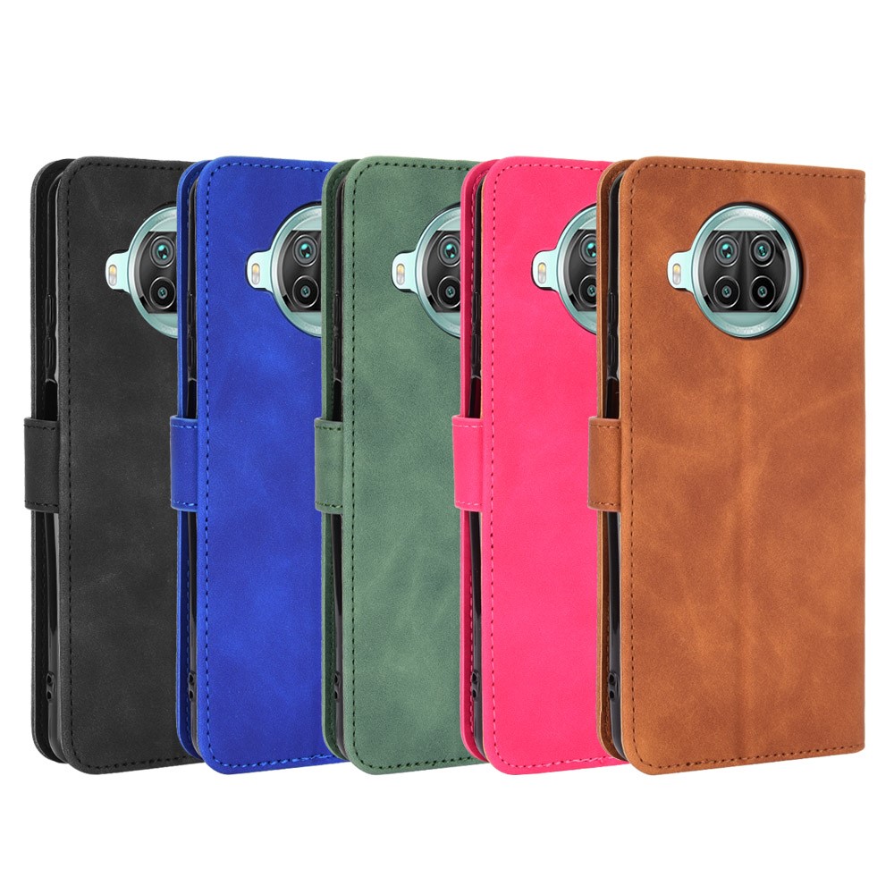 Skin-Touch PU Leather Flip Phone Wallet Case for Xiaomi Mi 10T Lite 5G/Redmi Note 9 Pro 5G/Mi 10i 5G - Black-10