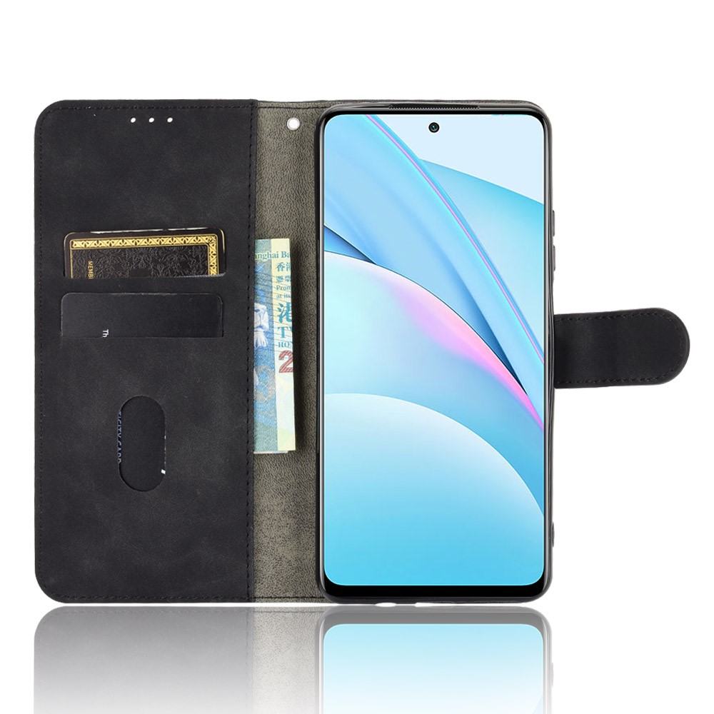 Skin-Touch PU Leather Flip Phone Wallet Case for Xiaomi Mi 10T Lite 5G/Redmi Note 9 Pro 5G/Mi 10i 5G - Black-4