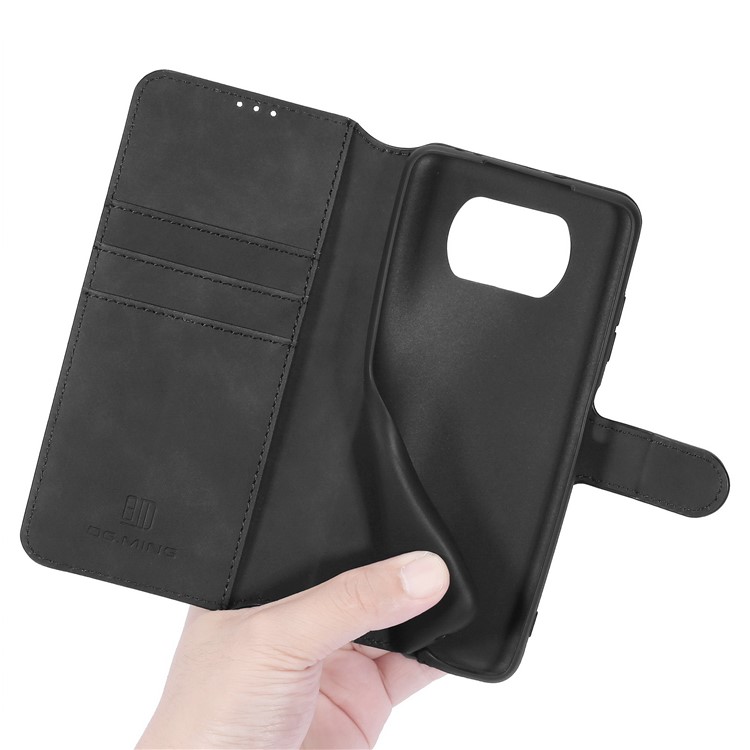 Dg. Capilla de la Billetera de Cuero de Estilo Vintage Ming Para Xiaomi Poco X3/X3 NFC - Negro-6