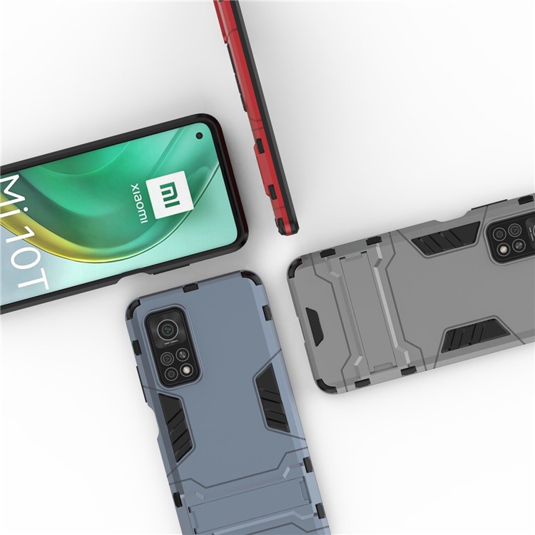 Plastic + TPU Hybrid Case for Xiaomi Mi 10T 5G/10T Pro 5G/Redmi K30S Kickstand Cover - Black-10