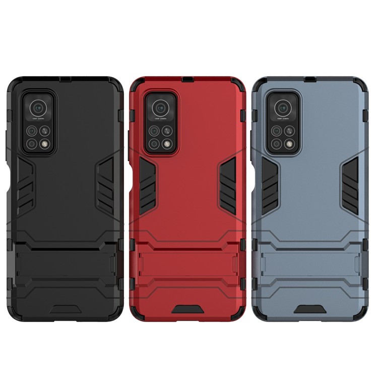Plastic + TPU Hybrid Case for Xiaomi Mi 10T 5G/10T Pro 5G/Redmi K30S Kickstand Cover - Black-11