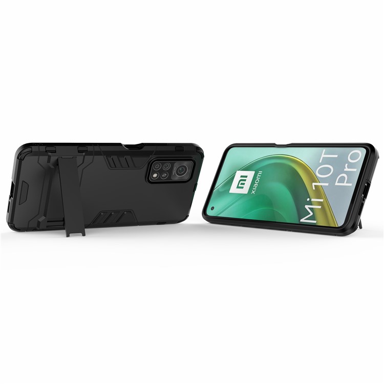 Plastic + TPU Hybrid Case for Xiaomi Mi 10T 5G/10T Pro 5G/Redmi K30S Kickstand Cover - Black-3