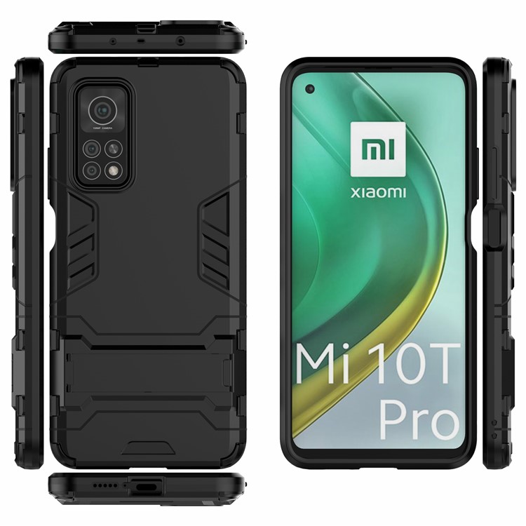 Plastic + TPU Hybrid Case for Xiaomi Mi 10T 5G/10T Pro 5G/Redmi K30S Kickstand Cover - Black-7